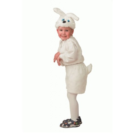 The carnival costume "Belarus White", fur, mask, vest, shorts, p. 28, height 110 cm-1