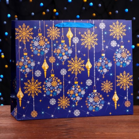 Gift package "Round dance of Snowflakes", xl 50 x 40 x 15 cm