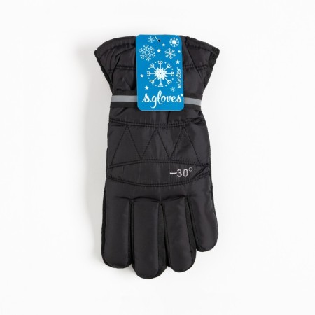 Men's gloves are waterproof, black color, size 12 (25-30 cm)-3