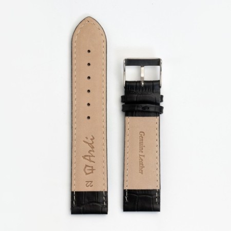 Watch strap, male, 22 mm, harness 80 mm, larynx 120 mm, genuine leather-2
