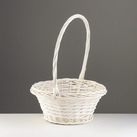 Wicker basket, 34x34x16x44 cm, white, willow-1