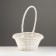 Wicker basket, 34x34x16x44 cm, white, willow