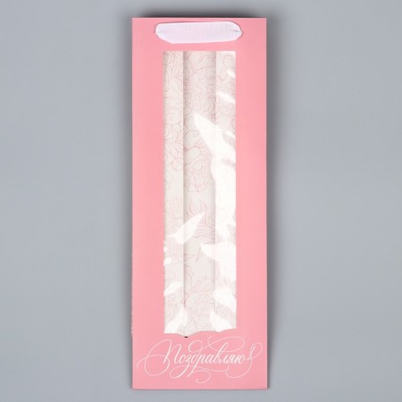 Gift package for a bottle, packaging, "congratulations", 36 x 13 x 10 cm-5