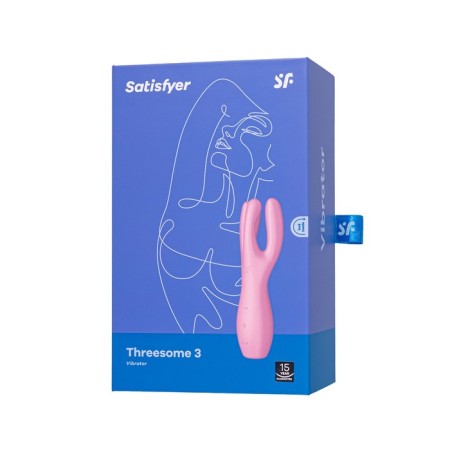 Satiffyer Threesome 3, 14 cm, silicone, silicone, pink color-10