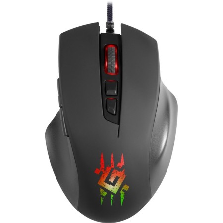 Mouse Defender Wolverine GM-700L, game, wired, backlight, 12800 dpi, USB, black
