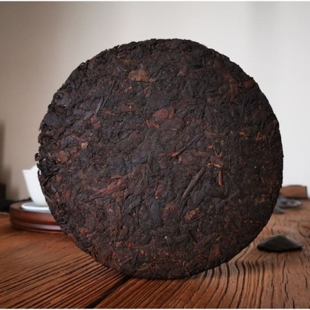 Chinese sustained tea "Shu puer. Lao Puer", 357 g, 2014, damn it-1