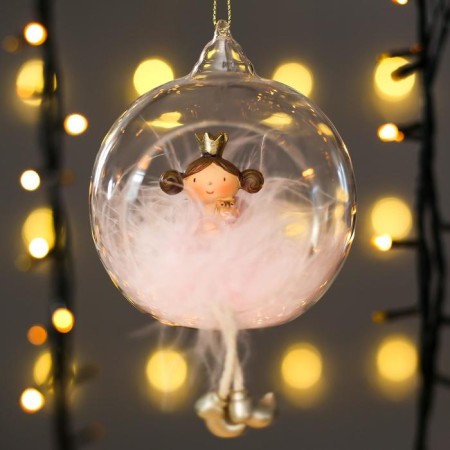 Souvenir Polystone "Angel Princess, Pink Fluff, in the ball" 9x8x10 cm
