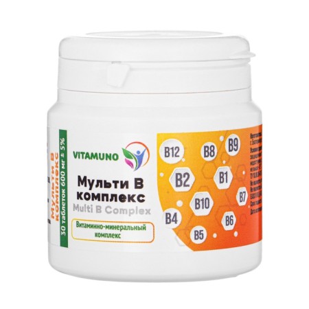 Multi V-complex Vitamuno for the nervous system, hair and nails, 30 tablets