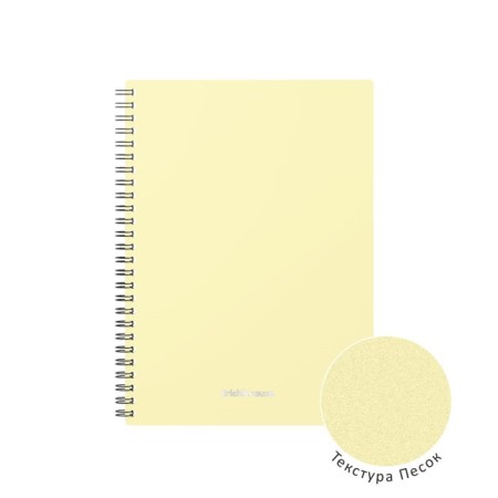 Notebook A5, 80 sheets in the cage on the crest Erichkrause "Pastel", plastic cover, OFSET BOLK, 100%whiteness, mix-2