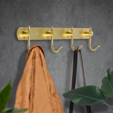 Вешалка CAPPIO CVF001, металлическая, четырехрожковая, цвет золотой