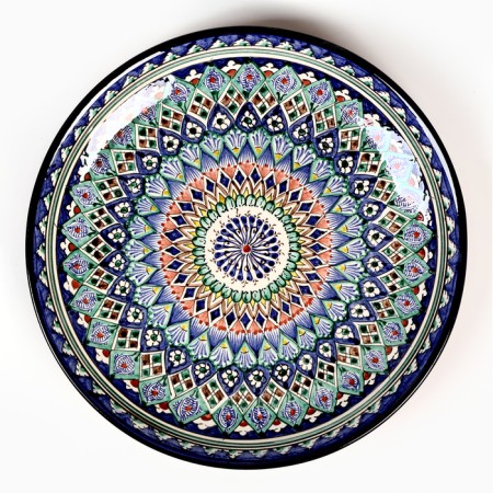 Largan Rishtan ceramics "Patterns", 32 cm, blue-11