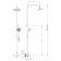 Shower mixer Rossinka B35-45, one-handed, with top watering can, chromium color