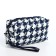 Cosmetic bag with lightning, white/blue color