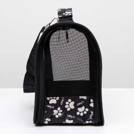 Bag - Animal Carriage "Happy" paws, black, size S, 37.5 x 17 x 22 cm-3