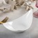 Oval porcelain oval porcelain, 19.5 × 11 cm, white color