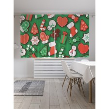 Фотошторы «Имбирные пряники», сатен, размер 145х180 см, 2 шт