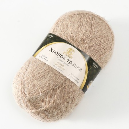 Yarn "cotton grass" 65% cotton 35% polyamide 220 m/100g (005 beiges)-1