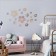 Interior stickers "flowers", mirror, decor on the wall, set 18 pcs, 15 7.5 4.5 cm