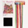 Cross -stitch on the black canvas "Multi -colored cat", a set for creativity, 25 x 25 cm