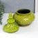 Souvenir Interior ceramics Casket "Scales" Green 29x22x22 cm