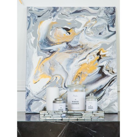Aromatic candle in the glass White Jasmine, 6 × 11 cm-2