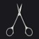 Manicure scissors "Premium", narrow, bent, 10.5 cm, on the blist, color is a matte silver