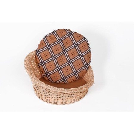 Lynchin-Korsin "Lukoshko" No. 2, 48 x 48 x 22 cm, ecorotang, light wood, pillow mix-1