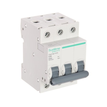 The circuit breaker SE CITY9 SET, C, 25 A, 3P, 4.5 KA, 400 V