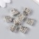 Bead for creativity Metal "House" silver 1.2 cm