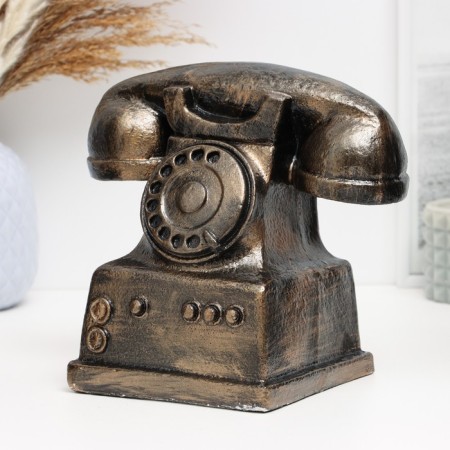 Piggy bank "Phone" 20x19cm, bronze-1