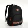Youth backpack on a zipper, 4 pockets, black color/orange