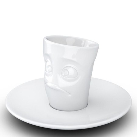 Coffee cup with a saucer TASSEN BUFFLED, 80 ml, white color-8