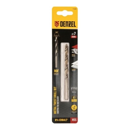 Metal drill Denzel 71449, 7 mm, HSS CO-8%-3