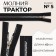 Lightning "Tractor", No. 5, connective, decorative link "Square", castle machine, 60 cm, black/silver color
