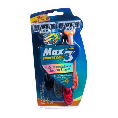 Set of disposable razors 3 blades, 4 pcs
