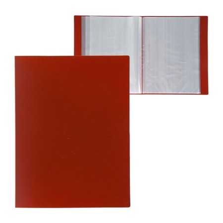 Folder with 80 A4, 700 microns, Calligrata, texture "Sand", Red