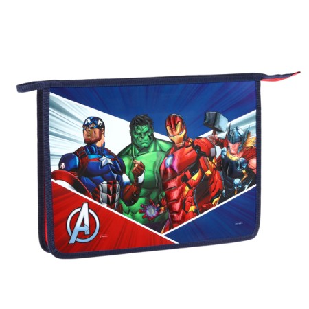A4 notebook folder, with a zipper, with a metallic effect, avengers-6