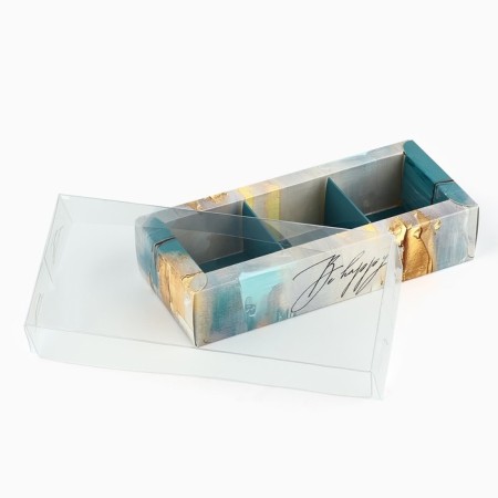 Box for 3 sweets with cells "Texture", 14.5 x 6 x 3 cm-3
