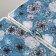 Casket for needlework "Black and white flowers on blue" 19x26x14.5 cm