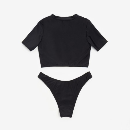 Separate Minaku swimsuit with a zipper, black color, size 46-7