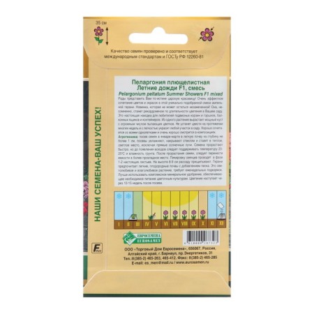 Polargonium seeds ivy "summer rains", mixture, 3 pcs-1