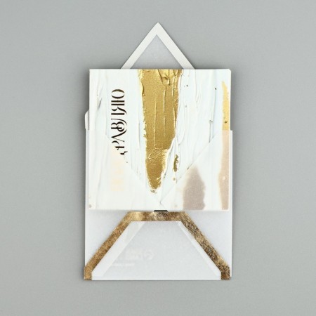Postcard with the envelope "Congratulations", embossing, 7 x 7 cm-1