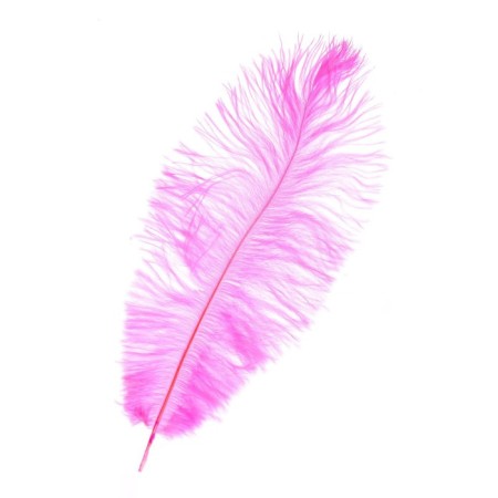 Feather for decor, size: 20-24 cm, pink color-5