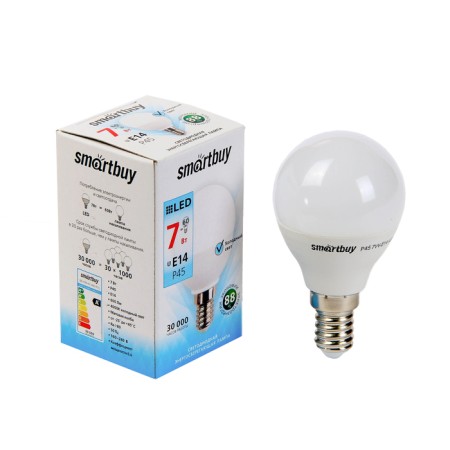 Smartbuy, E14, P45, 7 W, 4000 K, daylight white light lamp