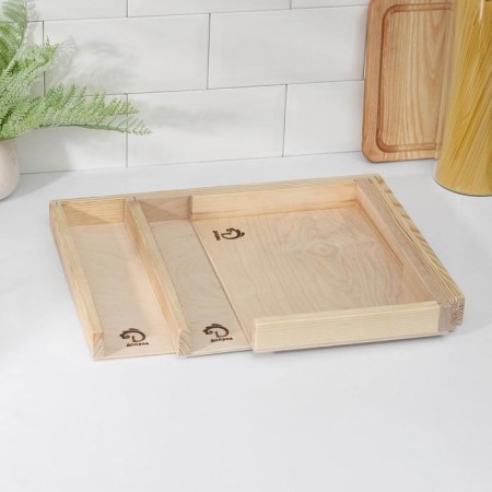 Boards for dumplings of the share "hostess", 3 pcs: 40 × 30 cm, 30 × 30 cm, 30 × 21 cm, birch-1