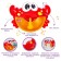 Bath toy "foam crab", bubbles, musical, on a suction cup, crush me
