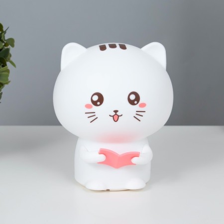 Night-mock "kitten" LED from USB and battery 12x10x16.3 cm Risalux-7