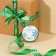 Satin tape “Happy New Year!”, Green, white snowflakes, 2 cm × 5 m