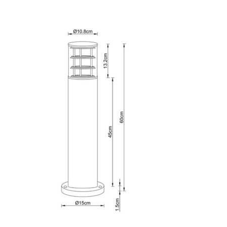 Landscape Lamp Arte Lamp Tokyo A5316PA-1BK, E27, 40 W, 11x11x60 cm, black-1