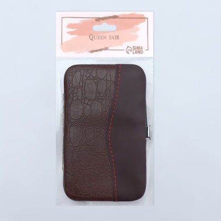 Manicure set, 8 items, in case, brown color-5